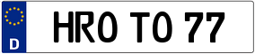 Trailer License Plate